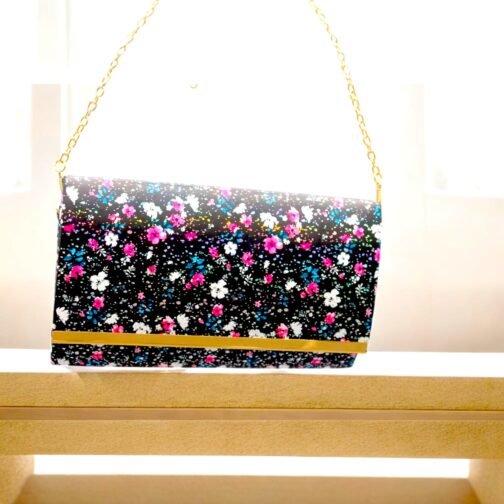 Fold over clutch floral printed - Image 2
