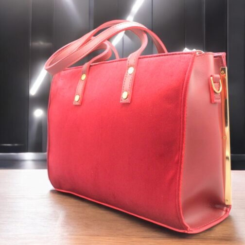 Velvet Tote Bags with front embroidery - Image 7