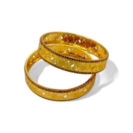 Women’s Matte Glossy Gold Plated Bangle